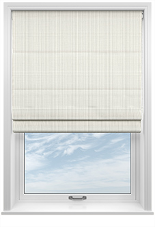 Laura Ashley Candy Stripe, Steel - Roman Blind